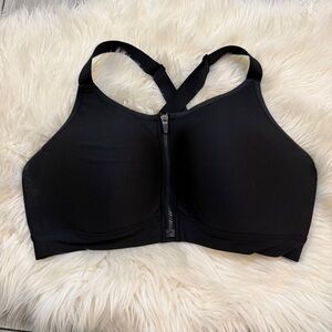 Under Armour Sport Bra Women's Push up Continuum High Zip Black Size 2X Athletic